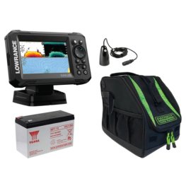 LOWRANCE EAGLE 5 SplitShot™ ROW+BAG S+AKU+ICE Transducer kajalood