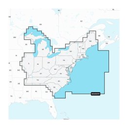 GARMIN U.S. East - Lakes, Rivers and Coastal Marine Charts Garmin Navionics+™ | NSUS007R | microS sonari kaart