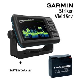 GARMIN STRIKER VIVID 5CV WITH GT20-TM TRANSDUCER + АККУМУЛЯТОР 13АЧ 12В эхолот