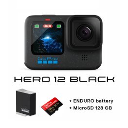 GOPRO HERO12 Black + Enduro Battery + MicroSD 128 GB sportkaamerad