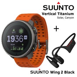 SUUNTO Vertical, Titanium Solar Canyon + Suunto Wing 2 Black спортивные часы